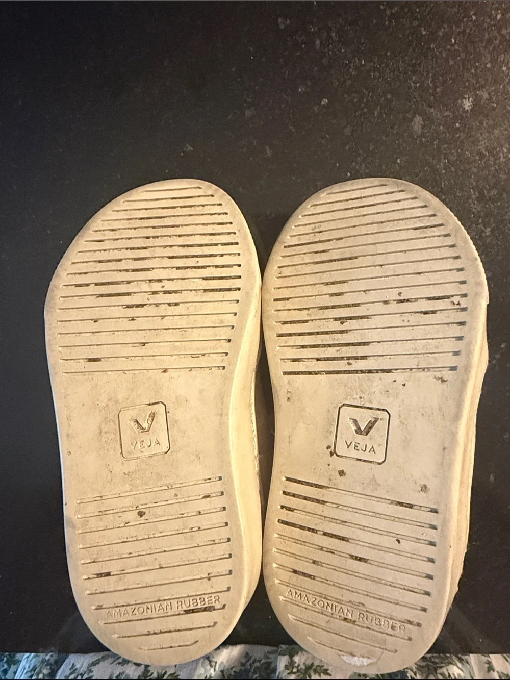 Veja Kids White, Pink & Yellow Velcro Sneakers